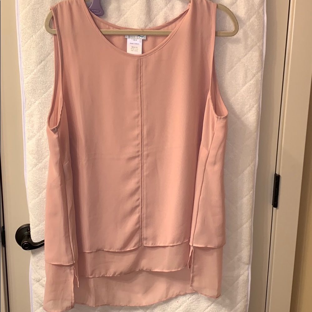 Creation L USA 48 pink sheer tank